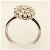 Image 1 : Genuine 1.52 ctw Diamond Cluster Ring 14K White Gold
