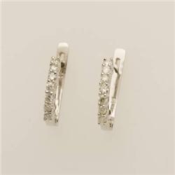 Genuine .35 ctw Diamond Earrings 14K White Gold
