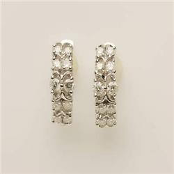 Genuine 2.5 ctw Diamond Earrings 14K White Gold