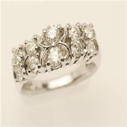 Genuine 1.25 ctw Diamond Ring 14K White Gold