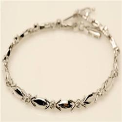 Genuine 1.40 ctw Diamond Tennis Bracelet 14K W Gold