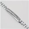 Image 1 : Famous 1.0 ctw Diamond ID Bracelet 14K White Gold