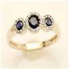 Image 1 : Genuine 1.01 ctw Sapphire & Diamond 14K Yellow Gold