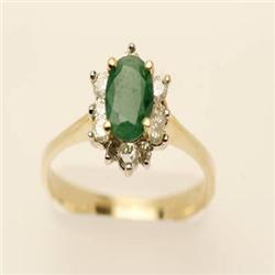 Famous 1.45 ctw Emerald & Diamond Ring 14K Gold