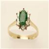 Image 1 : Famous 1.45 ctw Emerald & Diamond Ring 14K Gold
