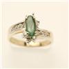 Image 1 : Genuine 1.15 ctw Emerald & Diamond Ring 14K Gold