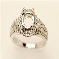 Semi-mount .47 ctw Diamond Ring 14K White Gold