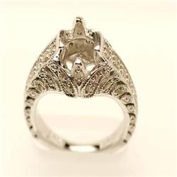 Semi-mount .48 ctw Diamond Ring 14K White Gold