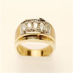 Genuine .55ct Diamond Engagement Ring Yellow Gold