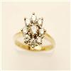 Image 1 : Genuine 1.25ct Diamond Flower Ring 14K Yellow Gold