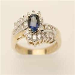 Genuine 2.35 ctw Sapphire & Diamond Ring 14K Gold