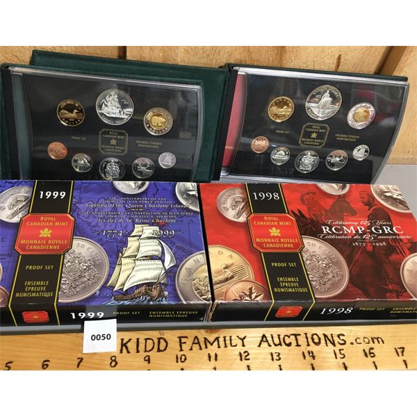 LOT OF 2 - 1998 & 1999 RCM PROOF SETS