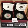 Image 1 : LOT OF 2 - RCM 2007 & 2012 25 CENT FINE SILVER COINS