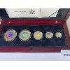 Image 1 : 2003 SILVER MAPLE HOLOGRAM SET - $5, 4, 3, 2, 1 IN WOOD PRESENTATION CASE