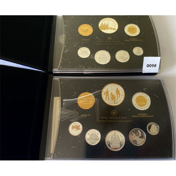 LOT OF 2 - 2012 & 2013 CND MINT PROOF SETS