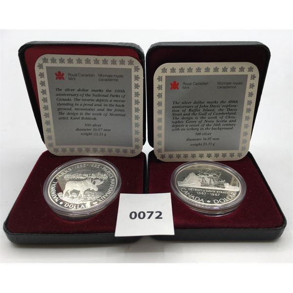 LOT OF 2 - RCM SILVER DOLLARS