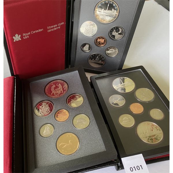 LOT OF 3 - ROYAL CND PROOF SETS - 1984 & 1988