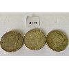 Image 1 : LOT OF 3 - 1921, 1922, 1923 SILVER DOLLARS - PEACE DOLLARS