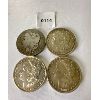 Image 1 : LOT OF 4 - 1878/80/81/83 - MORGAN SILVER DOLLARS