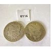 Image 1 : LOT OF 2 - 1900 & 1901 - MORGAN SILVER DOLLARS