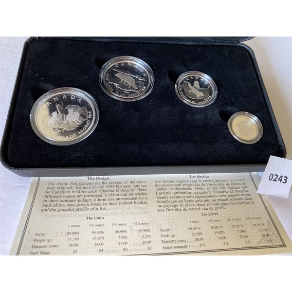 2004 'THE ARTIC FOX' SILVER COIN SET - $5,4,3,2 