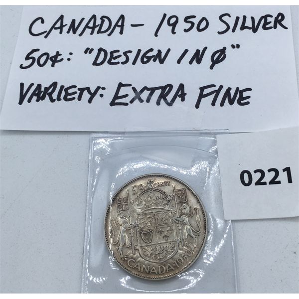 CANADIAN 1950 SILVER 50 CENT PIECE