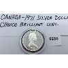 Image 2 : CANADIAN 1971 SILVER DOLLAR - CHOICE BU