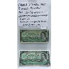 Image 1 : LOT OF 2 - CANADIAN 1967 $1 BILLS