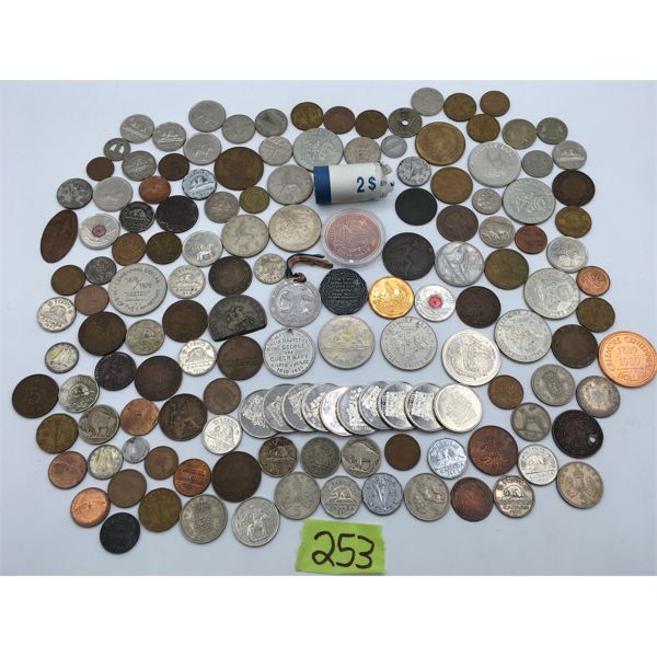 JOB LOT OF COLLECTIBLE TOKENS AND CURRENCY