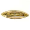 Image 8 : 9k Yellow Gold .10 ctw Diamond Marquise Shaped Etched Brooch Pin
