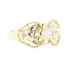 Image 1 : 0.25 ctw Opal And Diamond Ring - 18KT Yellow Gold