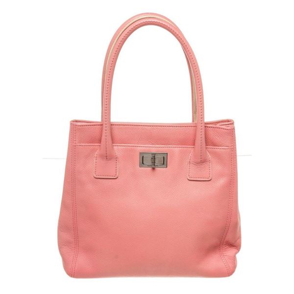 Chanel Pink Leather Small Shopper Bag