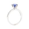Image 4 : 1.40 ctw Sapphire and Diamond Ring - 14KT White Gold