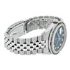 Image 4 : Rolex Mens SS Blue Vignette Diamond & Ruby Channel Set Diamond Datejust