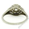 Image 7 : Antique Art Deco 18kt White Gold 0.35 ctw European Diamond Solitaire Filigree En