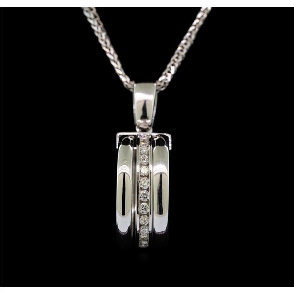 14KT White Gold 0.77 ctw Diamond Pendant With Chain