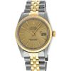 Image 2 : Rolex Mens 2 Tone Champagne Index 36MM Datejust Wristwatch