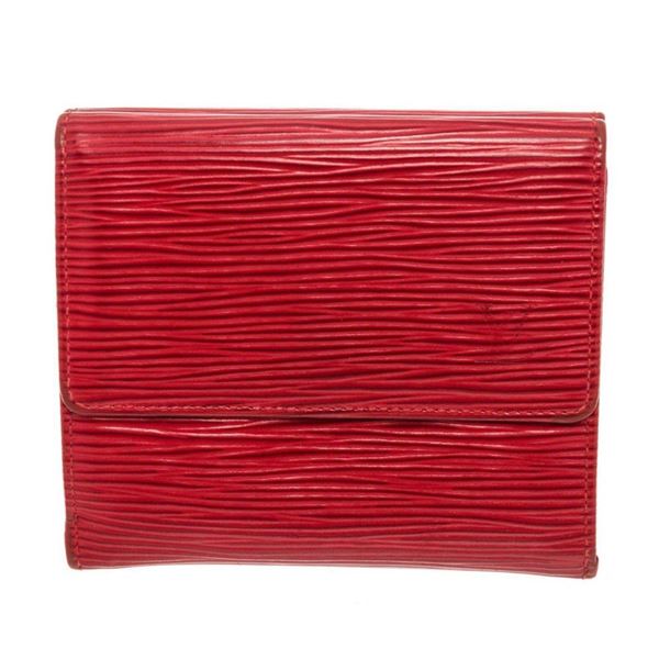Louis Vuitton Red Epi Leather Elise Wallet