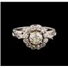 Image 2 : 14KT White Gold 1.63 ctw Diamond Ring