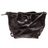 Image 1 : Coach Black Snakeskin Embossed Leather Mickey Drawstring Shoulder Bag