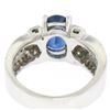 Image 8 : EGL 14k White Gold 2.78 Ctw Royal Blue Sapphire and Diamond Engagement Cocktail
