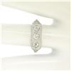 Image 5 : Antique Art Deco 18kt White Gold 0.55 ctw European Cut Diamond Filigree Ring