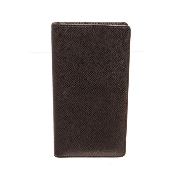 Louis Vuitton Black Leather Canvas Long Card Wallet