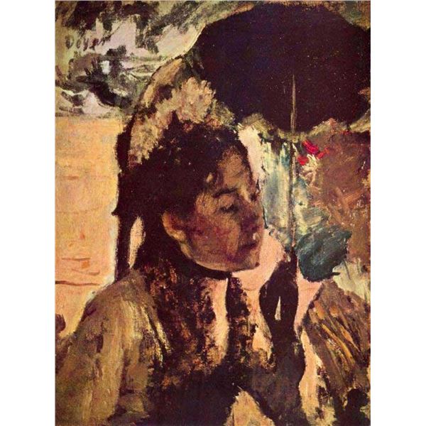 Edgar Degas - In The Tuileries - Woman With Parasol