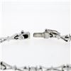Image 9 : 14K White Gold 7" .33 ctw Bezel Set Diamond & Figure "X" Link Tennis Bracelet