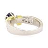 Image 3 : 1.65 ctw Blue Sapphire And Diamond Ring - Platinum and 18KT Yellow Gold