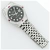 Image 6 : Rolex Mens Stainless Steel Black Diamond & Ruby 36MM Datejust Wristwatch Oyster
