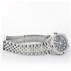 Image 8 : Rolex Mens Stainless Steel Black Diamond & Ruby 36MM Datejust Wristwatch Oyster