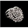 Image 1 : 14KT White Gold 0.62 ctw Diamond Ring