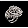 Image 4 : 14KT White Gold 0.62 ctw Diamond Ring